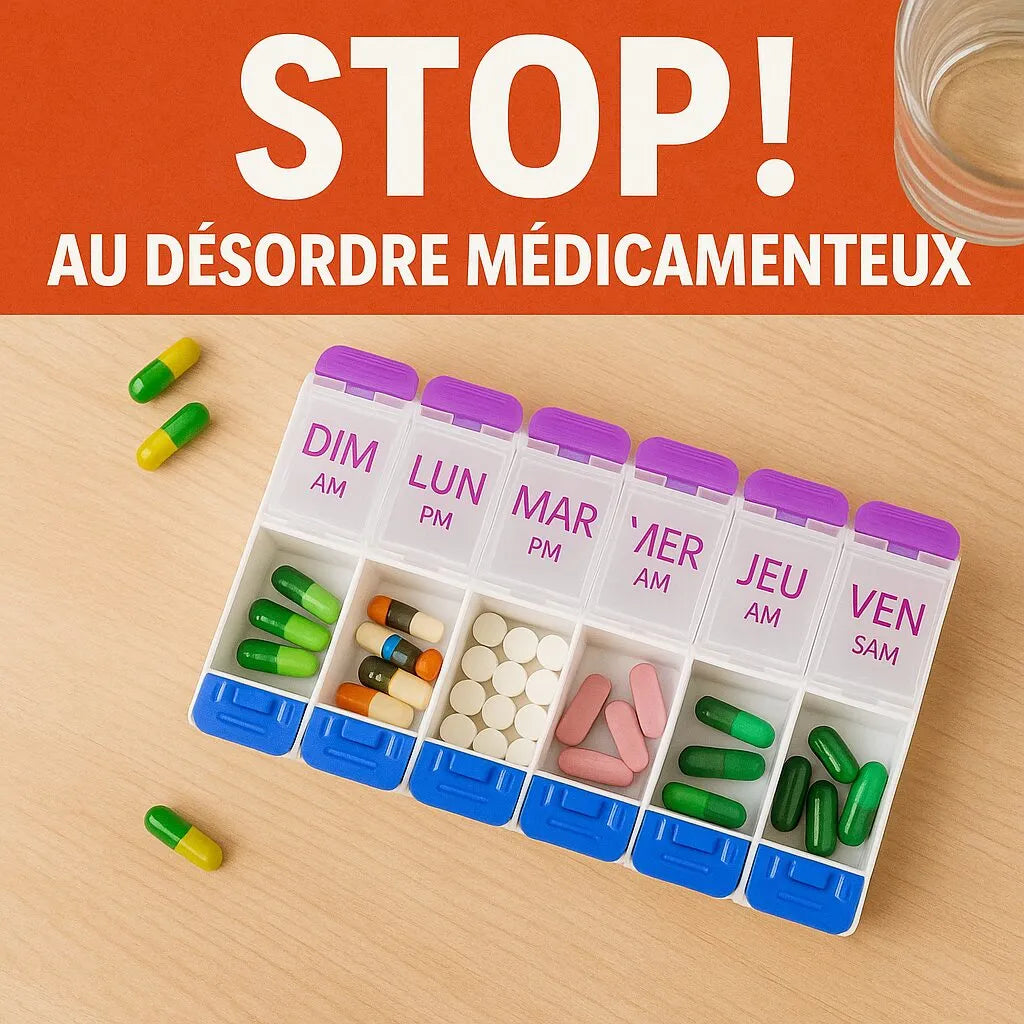 Pilulier Hebdomadaire AM/PM – Organisateur de Médicaments 7 jours (Matin & Soir)